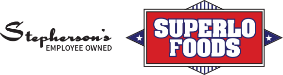 A logo footer of Superlo Foods